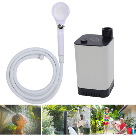Douche de Camping Rechargeable avec Pompe de 5200mAh et Filtre pour le Camping et la Plage (1/5)