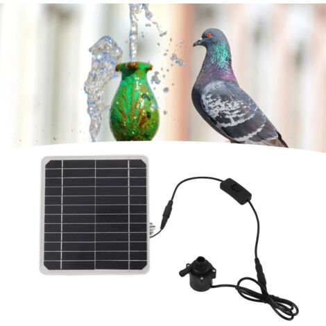 Pompe à eau solaire 50W kit pompe-fontaine autonome fonction nuit et jours pour bassins animaux