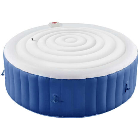 Couvercle Gonflable pour Spa, 165cm Diamètre, Couverture PVC Isolante et Anti-débris, Économie d'énergie et Protection Pluie