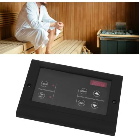 Thermostat Sauna Do 135T3 Contrôleur de Température et Générateur de Vapeur Humide ABS Noir pour Installation Murale
