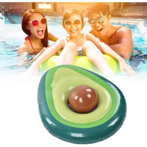 Bouée Flottante Avocado PVC Gonflable avec Ballon de Pointe pour Piscine, Plage et Loisirs Aquatiques (1/5)