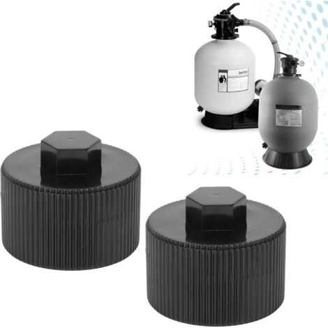 Bouchon de vidange pour filtre à sable DN40 Thread Femelle, 154712, Plastique, 2Pcs avec Joint pour SD 35 SD 40 Montage Supérieur (1/5)