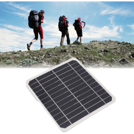 Panneau Solaire portable 20W - Panneau avec ports USB, TYPE C et DC - 5V 2A - Imperméable et léger pour sac à dos et vélo - ABS 343g - 18x16.5cm