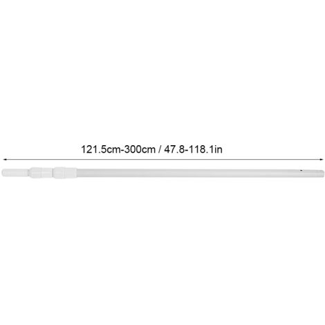 Perche pour Skimmer de Nettoyage de Piscine en Alliage d'Aluminium - 121.5-300cm, Poids 660g (1/5)