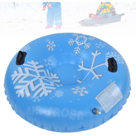 [Tube de Ski] Tube de Ski PVC Inflatable pour Adultes avec Poignée, Portant 450lbs, Diamètre 118cm, Couleur Bleu Clair (1/5)