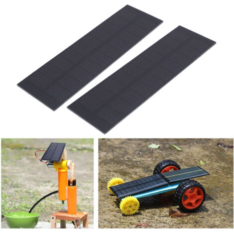 Panneaux solaires 2pcs 1W 5V Monocristallins pour projets DIY, éclairage jardin