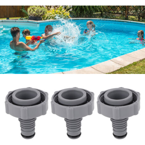 Vanne de Drainage pour Piscine Compatible P6H1419 - 3 Pièces En Plastique Gris - Diamètre Intérieur 40mm (1.6in) (1/5)