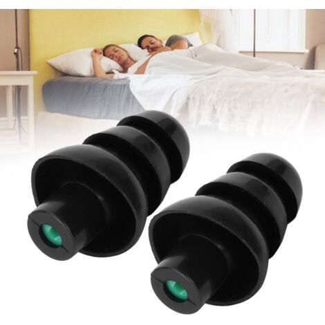 [Bouchons d'Oreille] Bouchons d'Oreilles Reutilisables Silicone avec Filtre Anti-Nuisance Noir Imperméables pour Natation Douche Spa et Sommeil (1/5)