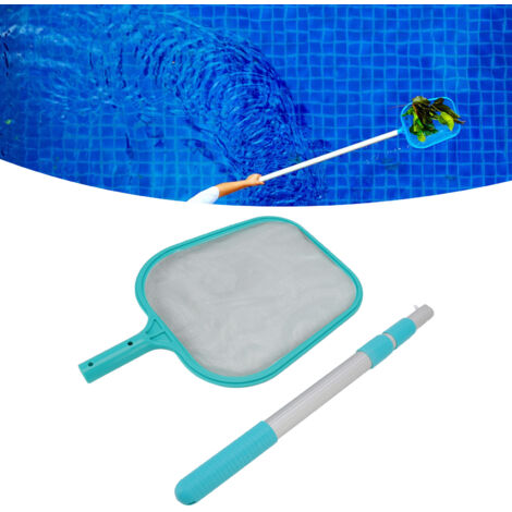 Filet à Feuilles pour Nettoyer la Surface de l'eau, Marque Vente Sur Mano, avec Cadre Plastique et Filet Nylon Vert et Tige Telescopique Adjustable, Poêle à Feuilles pour Piscine, Spa, Jacuzzi et Font (1/5)