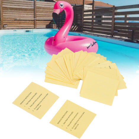 30 Pcs Kit de Réparation Piscine Adhésif Autocollant avec 30 Pièces Patchs Imperméables pour Piscines Gonflables et Anneaux de Natation (1/5)