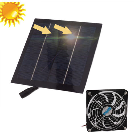 Ventilateur Solaire Exhaust 20W ABS Puissant 12cm Kit RV Domotique Portable (1/5)