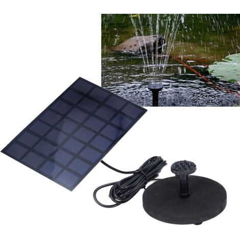 Fontaine Solaire Flottante Multifunctionnelle - ABS - 7V 2.5W avec 8 buses - pour bassin, piscine et jardins (1/5)