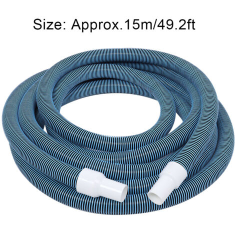 Tuyau pour Piscine - Tuyau de Connexion Pompe/Filtre 1.5in - Flexible D'aspiration pour Nettoyeur avec Collecteur - 15m (49.2ft) Plastique Résistant Antidéformation (1/5)