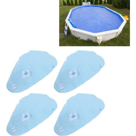 Poids pour Couverture de Piscine PVC Sacs d'eau Fixation Murale [10PCS Bleu Clair 35x25.5cm] Protège Couverture Sol et Hiver (1/5)