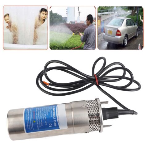 Pompe Submersible pour Puits 24V - Pompe Solaire, Stainless Steel, 12LPM, 70m de Hauteur Maximale, Pompe de Puits pour Irrigation et Maisons Isolées (1/5)