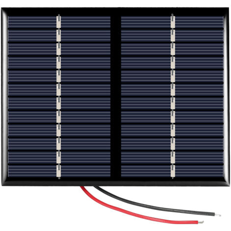 Cellule Solaire Polycrystalline Silicon 12V 1.5W Noir pour Chargeur DIY Kit Panneau Photovoltaïque Portable 115x90mm (1/5)