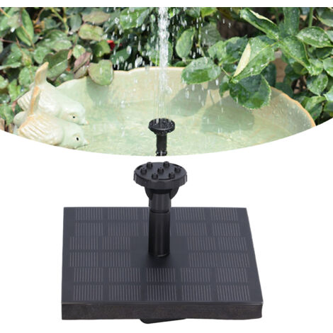 Pompe à Eau Solaire Floating 7V 1.4W Square Monocrystalline Silicium - Pompe à Fontaine Écologique pour Décor de Jardins, Bassins et Aquariums avec Diffuseurs Intégrés (1/5)