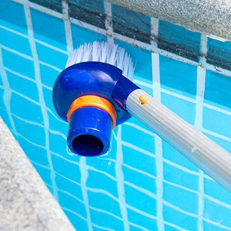 Brosse pour Piscine et Spa - Brosse PVC à Alvéoles pour Marches, Escaliers, Coin et Fond - Connexion Standard 1.5 Inch pour Tuyau et 1.18 Inch pour Bâton télescopique (non inclus) - Matériau Haute Qua (1/5)