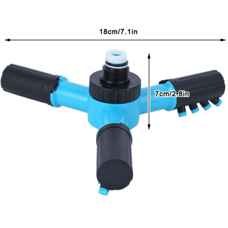Arroseur Rotatif 3 Bras G1/2in Irrigation Jardins et Pelouses Tête Mobile Economie d'eau 77g (1/5)