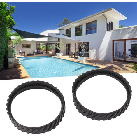 [Pneu de Roue pour Nettoyeur de Piscine] [Non spécifié] [MX8 MX6] [Kit de 2, Texture Ondulée] Pneu de Roue pour Nettoyeur de Piscine Robotic Zodiac MX8 MX6, Kit de 2, Texture Ondulée Antidérapante en  (1/5)