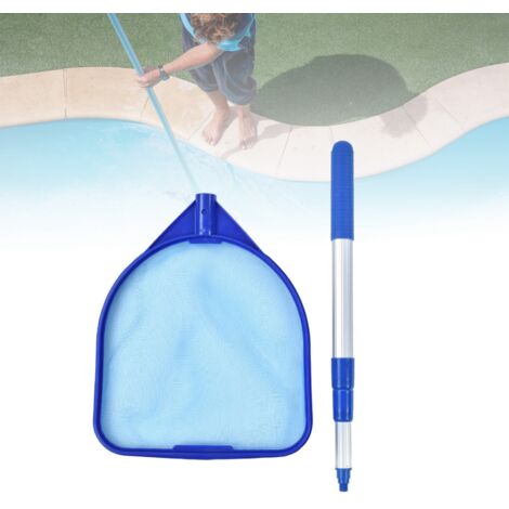 Épuisette pour Piscine [3 Sections Telescopique] - ManoMano [Nylon Plastique] 27cm x 27cm Net - 100cm Pôle Éxtensible (1/5)
