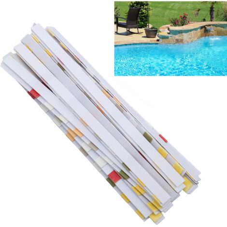 [PH Test Strips] + [50 Strips] + [9 in 1] [Papier de Test Qualité d'eau Multi-Usage: Aquarium, Piscine, Eau Potable] (1/5)
