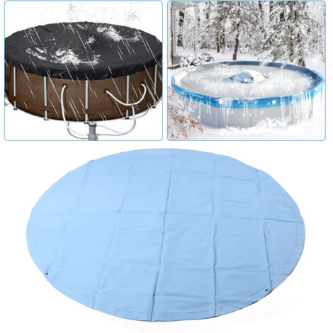 Coussin gonflable pour piscine hors-sol - Kit avec corde de fixation PVC résistant au gel - Diamètre 4ft avant gonflage (1/5)