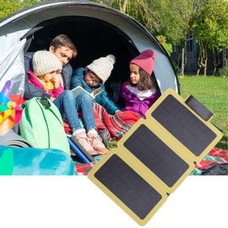 [Panneau Solaire Portable] [30W] Panneau Solaire Monocrystalline avec Ports Type-C Double, Résistant aux Intempéries et Compact pour Randonnée et Camping