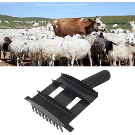 Comb pour Élimination des Poils d'Animaux ABS et Fer Comb de Toilettage pour Bovins Peigne pour Cheveux de Vache pour Cheval et Mouton (1/5)