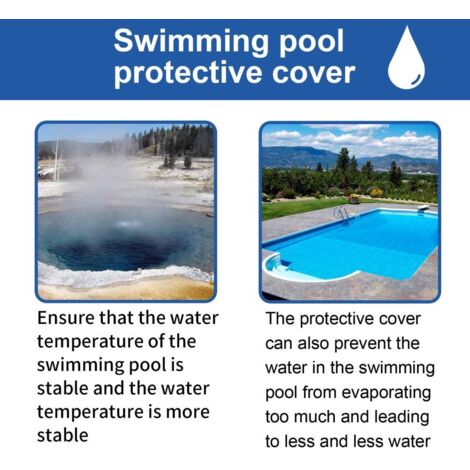 Bulle Solar pour Piscine - Couverture Thermique Imperméable PE Rectangulaire 300x200cm/Rond 300cm/Couleur Bleue (1/5)