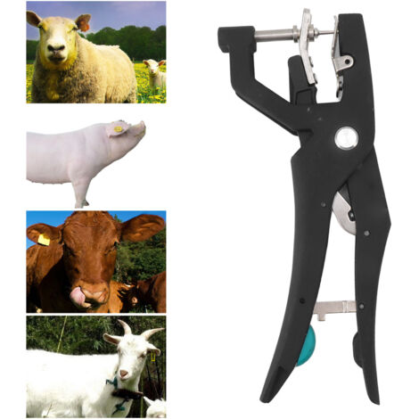 Pince à étiqueter hydraulique Alliage robuste Rebond automatique pour animaux ferme bétail bovins ovins porcs caprins (1/5)