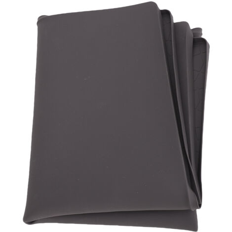 Tapis anti-déchets en silicone épais - Tapis multifonction imperméable pour litière et repas de chat, facile à nettoyer, dimensions 86.3 x 55.9 cm, avec bordure anti-déversement et base antidérapante (1/5)