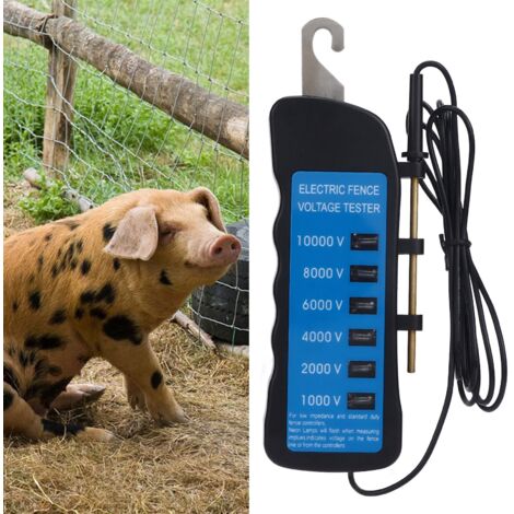 Testeur de Clôture Électrique Voltage 10000V ABS Portable avec 6 LED IPX5 (1/5)