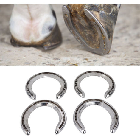 Ferrures pour Cheval Modèle 5 - 4 Pièces en Aluminium Léger pour Piste de Course et Ferme (1/5)