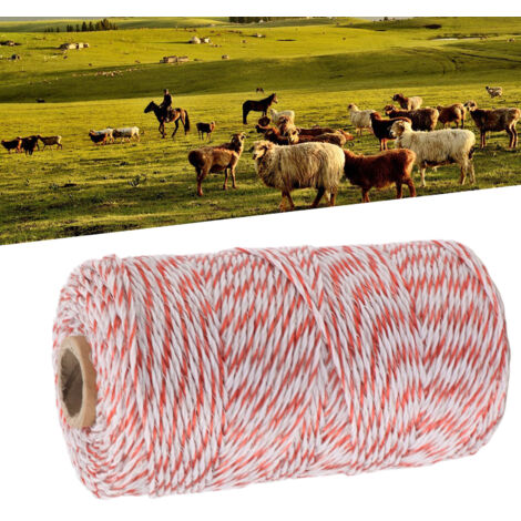 Clôture électrique polywire corde haute conductivité résistance corrosion fil de parcelle grillagé pour ferme ranch (1/5)