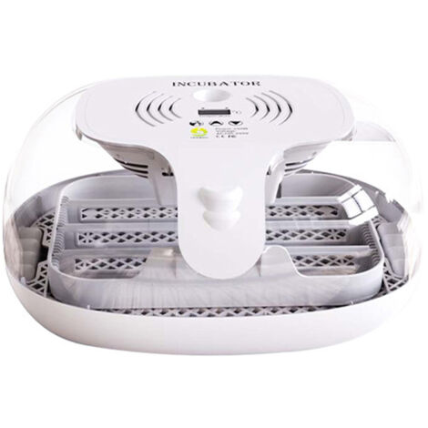 Couveuse Automatique 16 Œufs avec Rotation, LED et Contrôle Humidité - Modèle PET 33x27x15cm pour Poules, Quail et Poultry