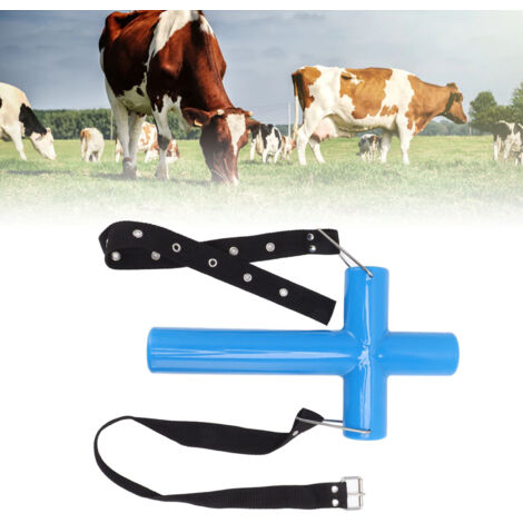 Écarteur Oral pour Animaux pour Lavage Gastrique et Administration de Médicaments pour Bovins, Chevaux, Ovins (Matériel PP et Crochet Acier Inoxydable, Bleu) (1/5)