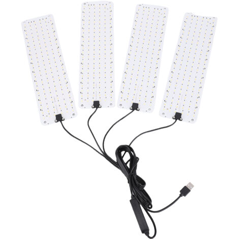 Lampe de croissance LED à spectre complet 4 bras avec timer intégré, haute efficacité PPFD, panneau ultra-fin aluminium pour plantes d'intérieur