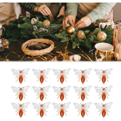 Décoration d'abeille [Ornement] + [Plastique] + [50 Pcs] + [Simulé et Vif] (1/5)