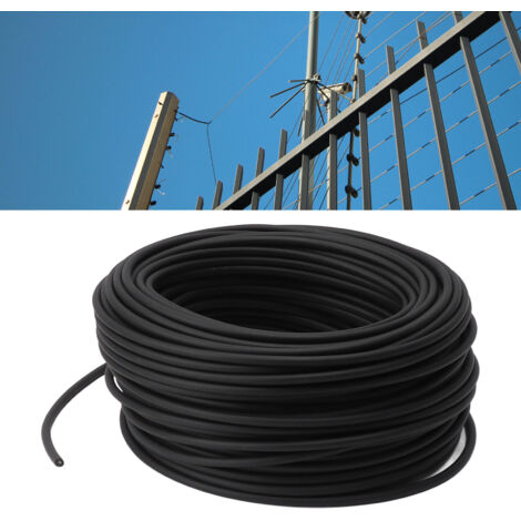 Câble Électrique Haute Tension Double Isolation 5mm Fil Alloy Multibrins 15KV Fence Agricole Jardin Anti-détérioration 328.1ft (1/5)