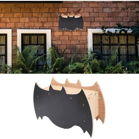Maison pour Chauves-Souris Boîte Bat Shelter Mural Bois d'Érable Assemblée Kit Fixation Dimensions: 22.5x12.9x8.5cm Écologique Résistant aux intempéries (1/5)