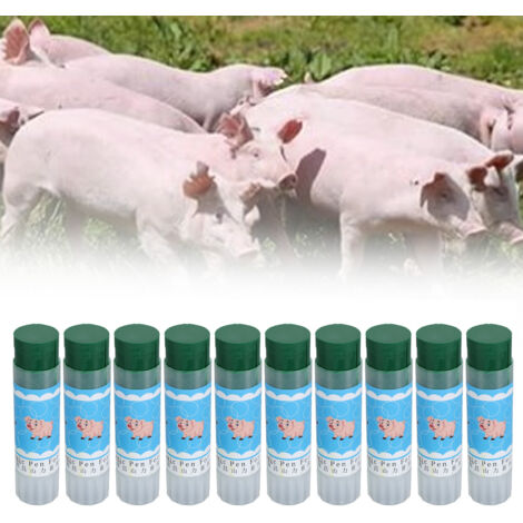Stylo de marquage pour animaux, crayon sécurisé 10 pièces, pour cochons, moutons et autres animaux, durable vert (1/5)