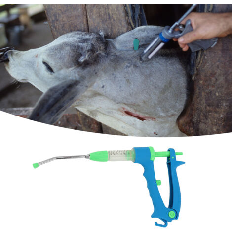 Distributeur Médical Vétérinaire Feeder, Dispenser Continu de Médicaments pour Animaux, avec Tube Kit, Matière ABS et Acier Inoxydable, Capacité 10ml/1ml, pour Porcs, Bovins et Ovins (1/5)