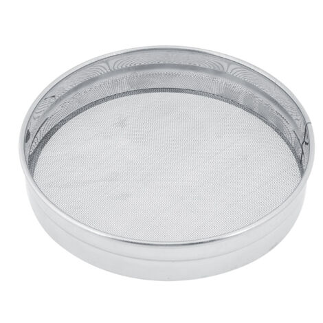 Tamiseur Double Professionnel en Acier Inoxydable 150 Mesh, Cadre Extensible et Filtre à Double Niveau pour Extraction de Miel et Apiary Equipment (25x8cm & 23x4.2cm, Argent, 2 Pièces) (1/5)