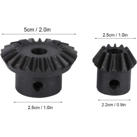 Engrenage d'extracteur d'apiculture noir (2 pièces) - Accessoire pour extracteur de miel en acier - Kit pour apiculteurs professionnels