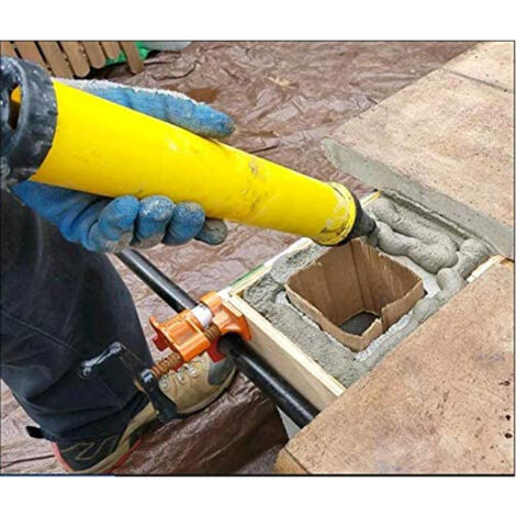 Pistolet à Mortier pour Joints - [No Brand] - Modèle Sprayer - 4 Embouts Inclus + Kit de Caulking en Plastique durable (535g)