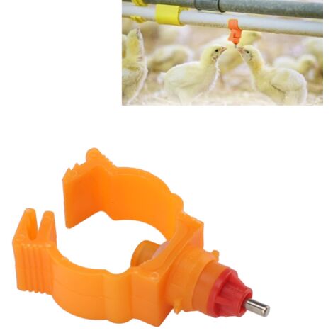 [Fontaine à Abreuvoir à Bec pour Poulets] - 100 Becs Abreuvoir à Bec ABS G3/4 avec Clip Spring Bayonet pour Ferme (1/5)
