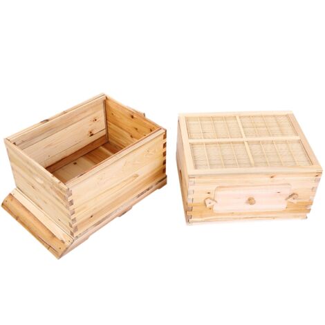 Maison d'élevage pour 7 cadres auto - Ruche super pour apiculture - Boîte de couvain en bois et acier (1/5)