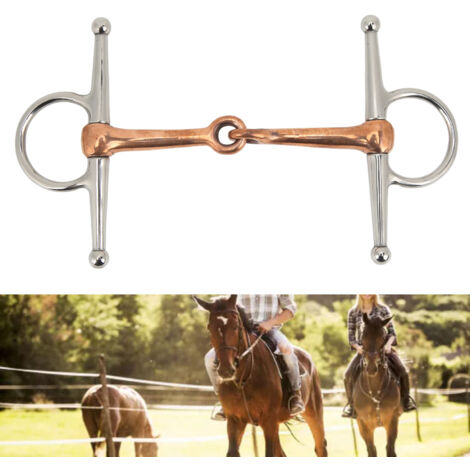 Mors de Filet à Joues Pleines en Acier Inoxydable 125mm - Accessoire Équestre Pratique et Résistant (1/5)