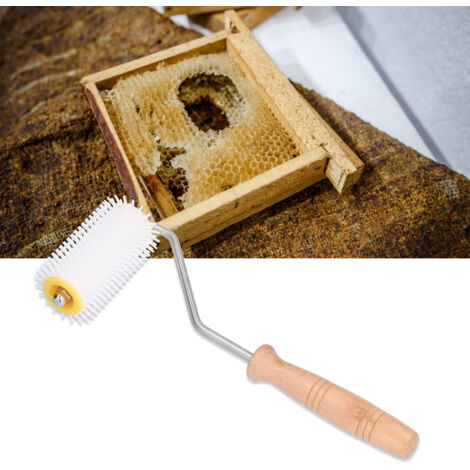 Plastic Honey Uncapping Roller LolaZ71 Rouleau à décapsuler avec manche en bois pour extraction de ruche rouleau apiculture plastique bois acier roulement vertical horizontal